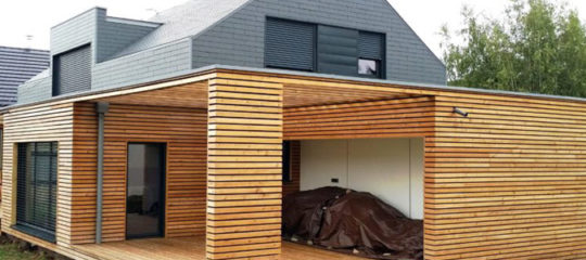 extension en ossature de bois